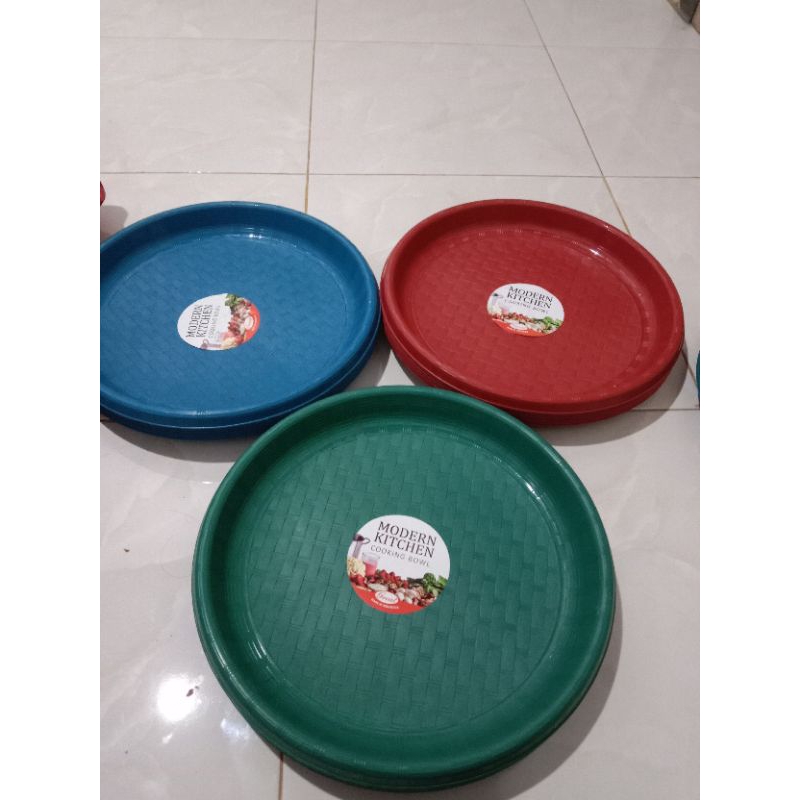 DIJUAL 3PCS TAMPAH PLASTIK / NAMPAN BULAT 38CM / BAKI GREAT SERBAGUNA /TAMPAH UKURAN SEDANG