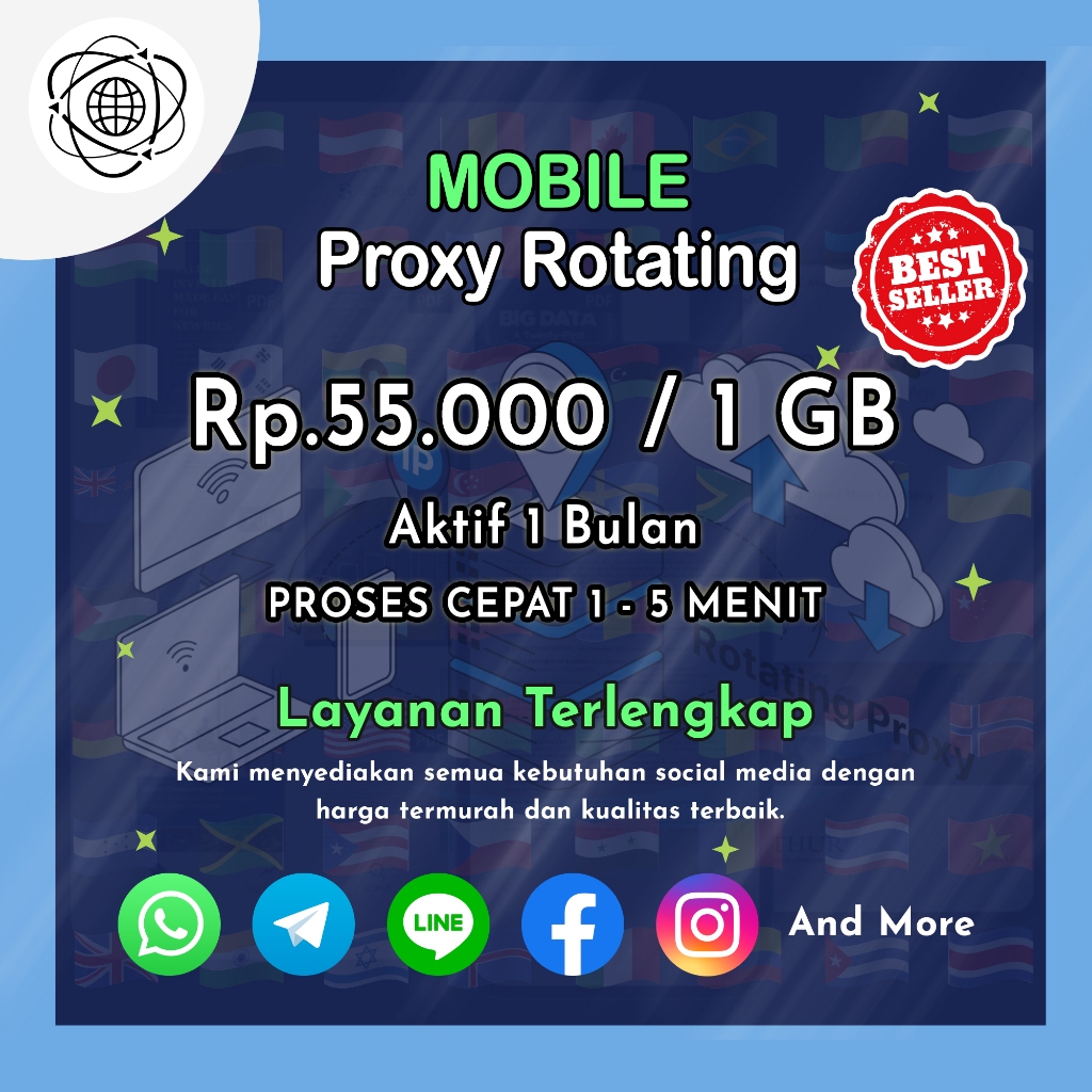 [✅ HOT] PROXY ROTATING MOBILE IP HIGH SPEED PROSES CEPAT