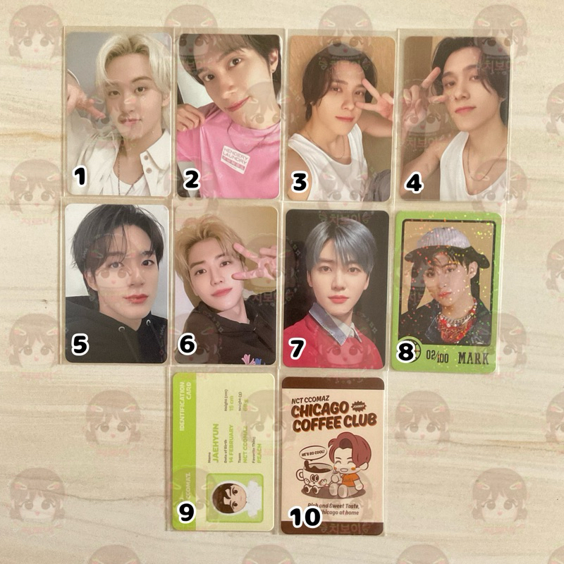 PHOTOCARD JOHNNY JAEHYUN MARK HENDERY JENO JAEMIN NCT NATION CCOMAZ BLUE RED ORANGE GREEN BLACK SPEC
