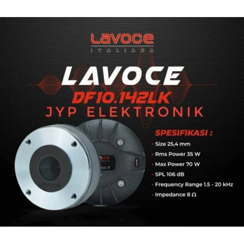 Driver Tweeter Lavoce DF10.142LK
