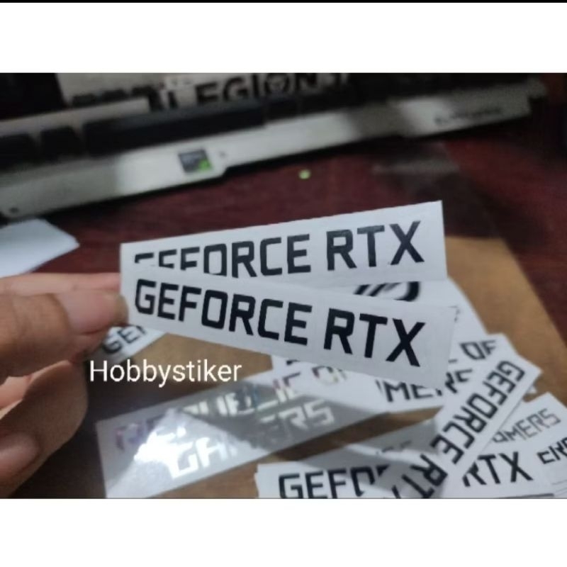 Stiker geforce rtx untuk bezel laptop pc