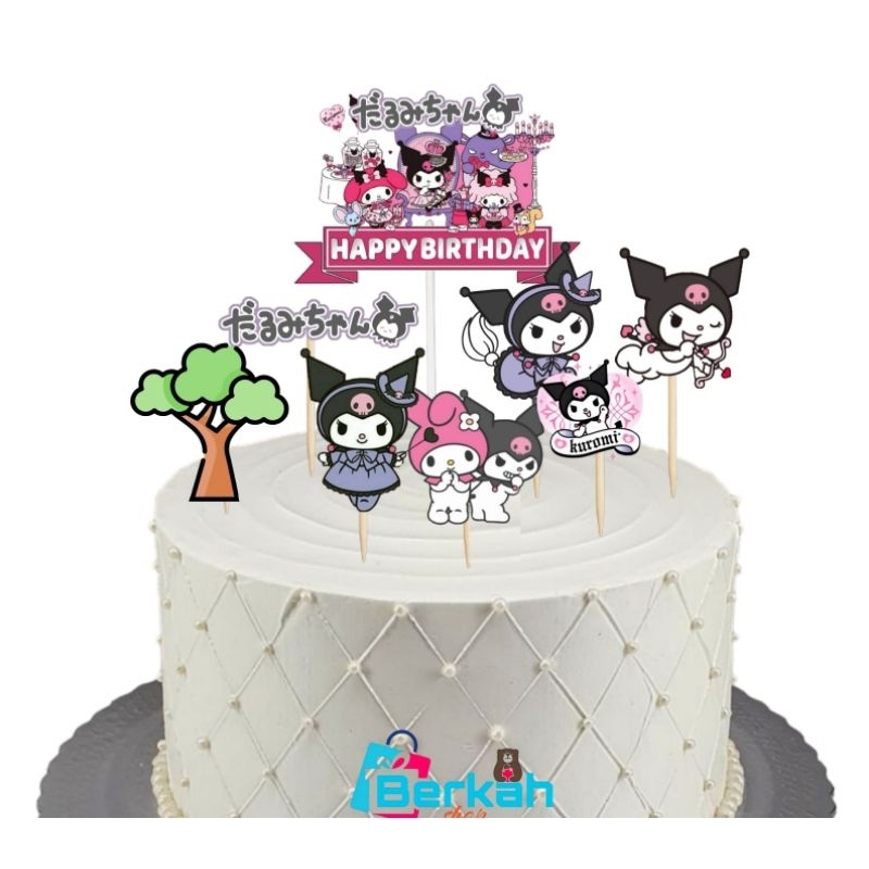 topper kuromi, topper cake kuromi, topper karakter kuromi