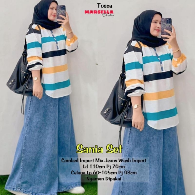 Sania set// Ready stok// Baju setelan wanita terbaru