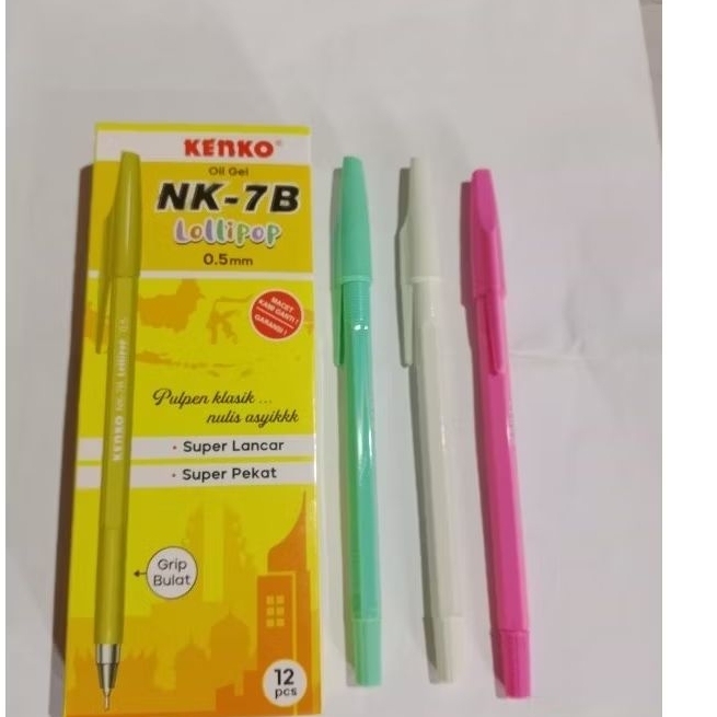 

PULPEN KENKO OIL GEL NK-7B LOLLIPOP 0.5mm 12pcs