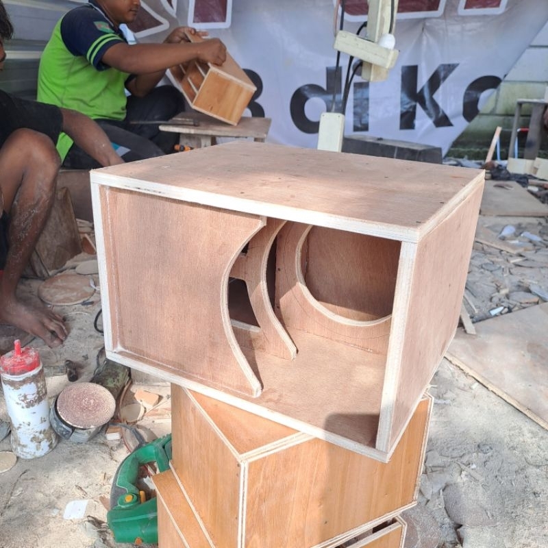 box cobre speaker 2in 4in sound miniatur bahan tebal rapi 5-9 mm multiplex semi meranti