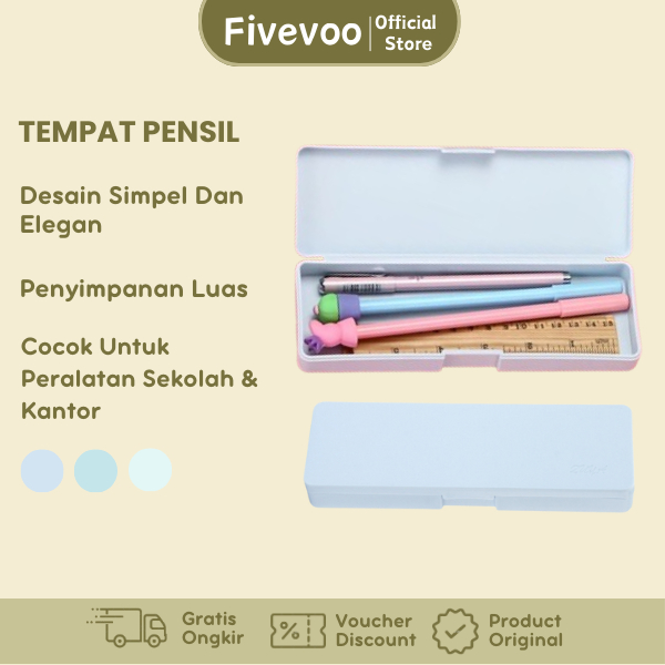 

FIVEVOO Tempat Pensil/ Kotak Pensil Gambar/ Minimalis Pencil / Kotak Pensil/ Kotak Pensil Case Aesthetic Pencil Box