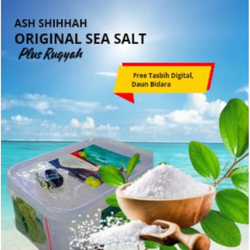

Ash Shihhah Garam Laut Murni Ruqyah Sea Salt Organic Free Tasbih Digital Free Daun Bidara