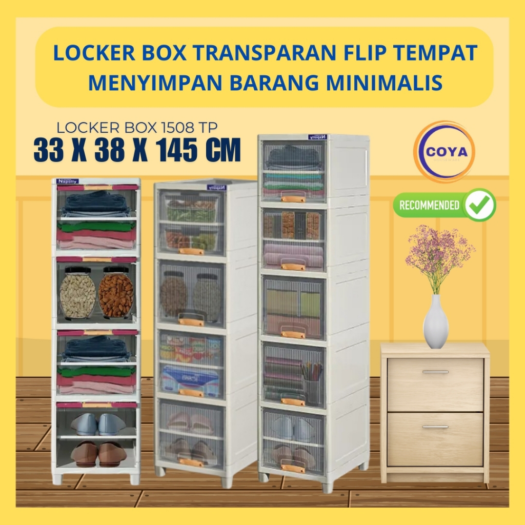 LEMARI LOKER PLASTIK SERBAGUNA TEMPAT MENYIMPAN BAJU BARANG LOKER SLOROKAN SUSUN 5 MERK CAPOLLY LOCK