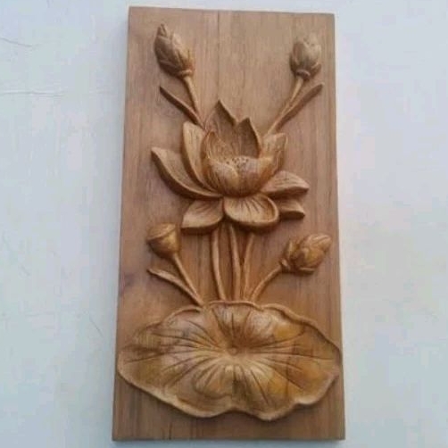 kayu ukir motif bunga