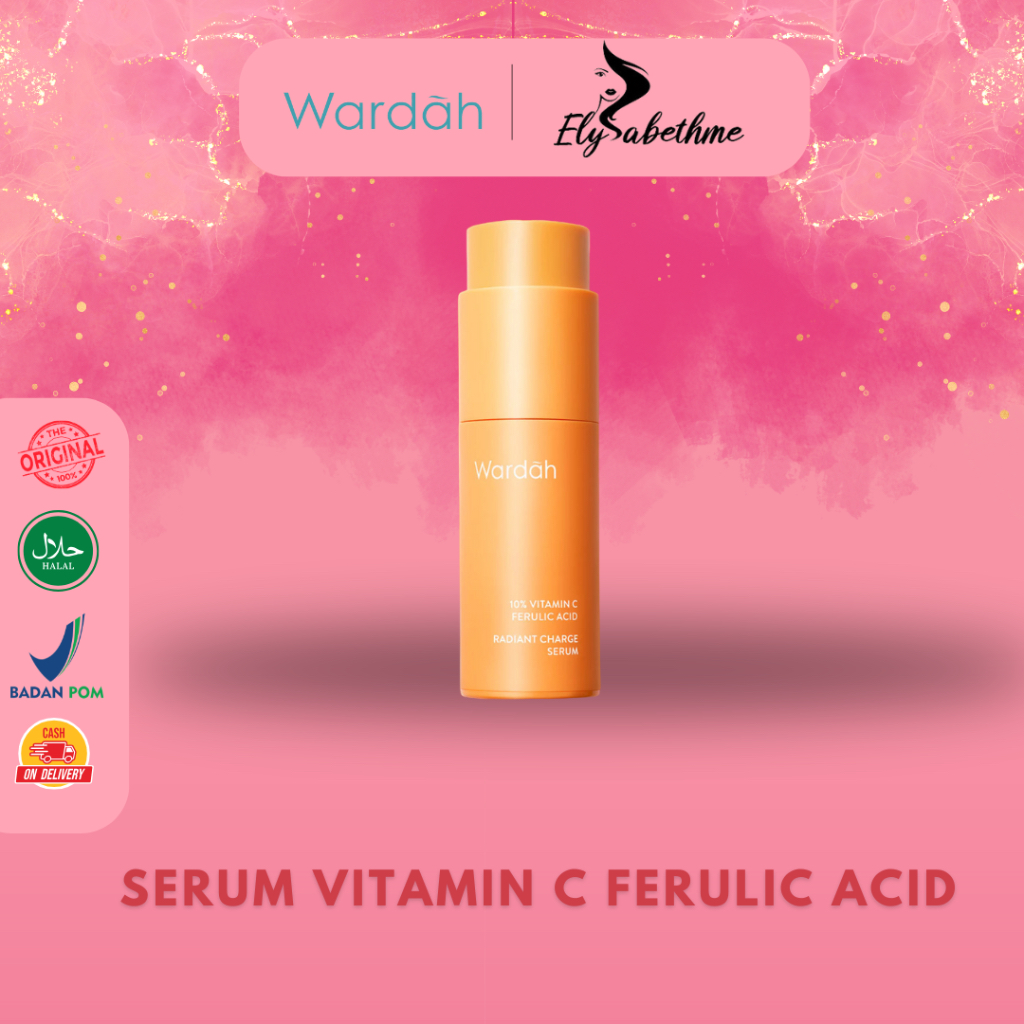 ✿ELYSABETHME✿ Wardah 10% vitamin c Ferulic Acid Radiant Charge Serum 20ml Brightening Serum| Serum m