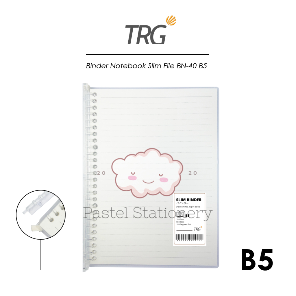 

TRG Slim File Binder Note BN-40-B5 - Buku Tulis Catatan Notebook Transparan TRG