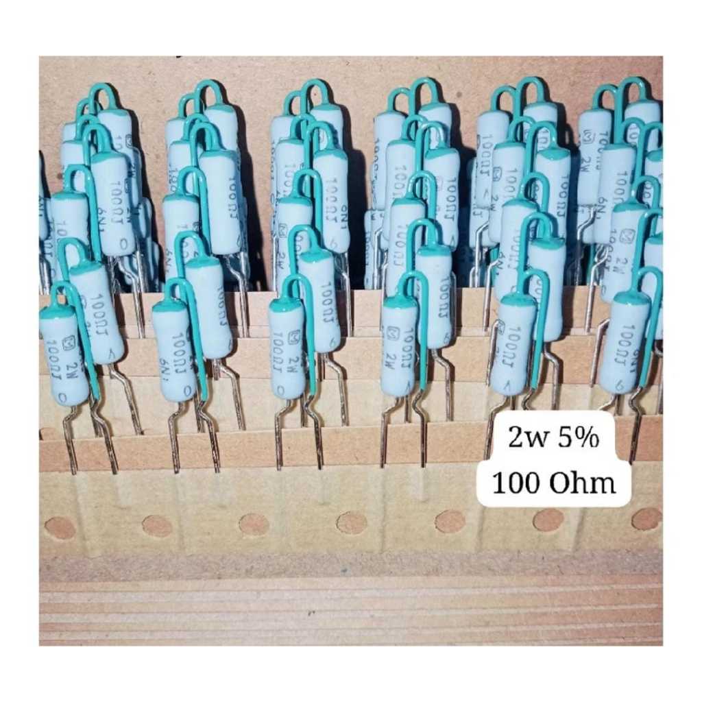 (10 Buah ) RESISTOR 2 WATT 100 OHM 5% RESISTOR 2WATT 1000HM RESISTOR 2W 100 OHM Original