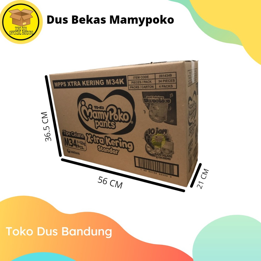 

Kardus Bekas Mamipoko/ Dus Uk. 56 x 21 x 36,5 cm / Kardus Ukuran Sedang / Dus Packing MiN 5 PCS
