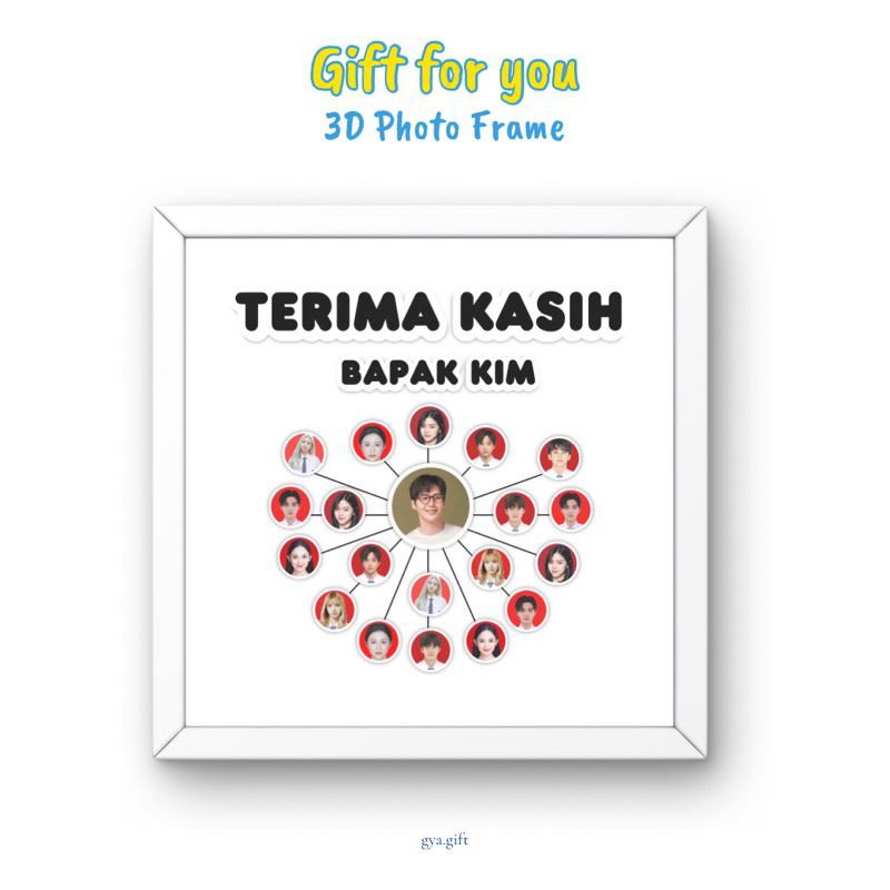 Special Gift V.1 Gya.Gift Teacher Gift 3D Frame | Kado Selamat | Hadiah Terima kasih | Hadiah Frame 