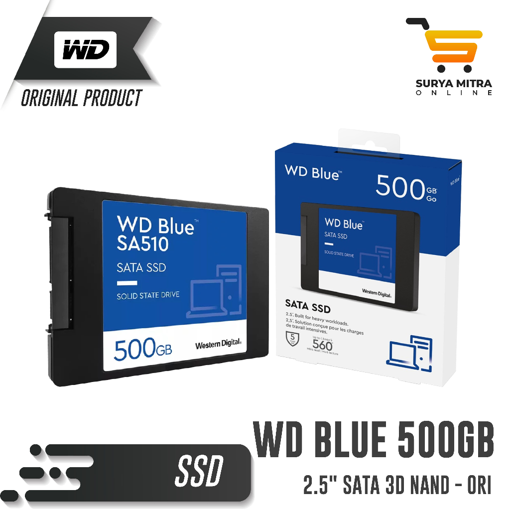 SSD WD SATA BLUE 500GB - WDS500G3B0A