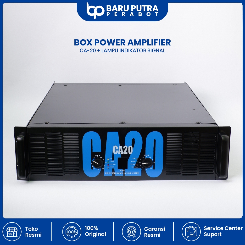 Box Power Amplifier CA20 / CA-20 Plus Knop Plus Lampu Indikator Signal