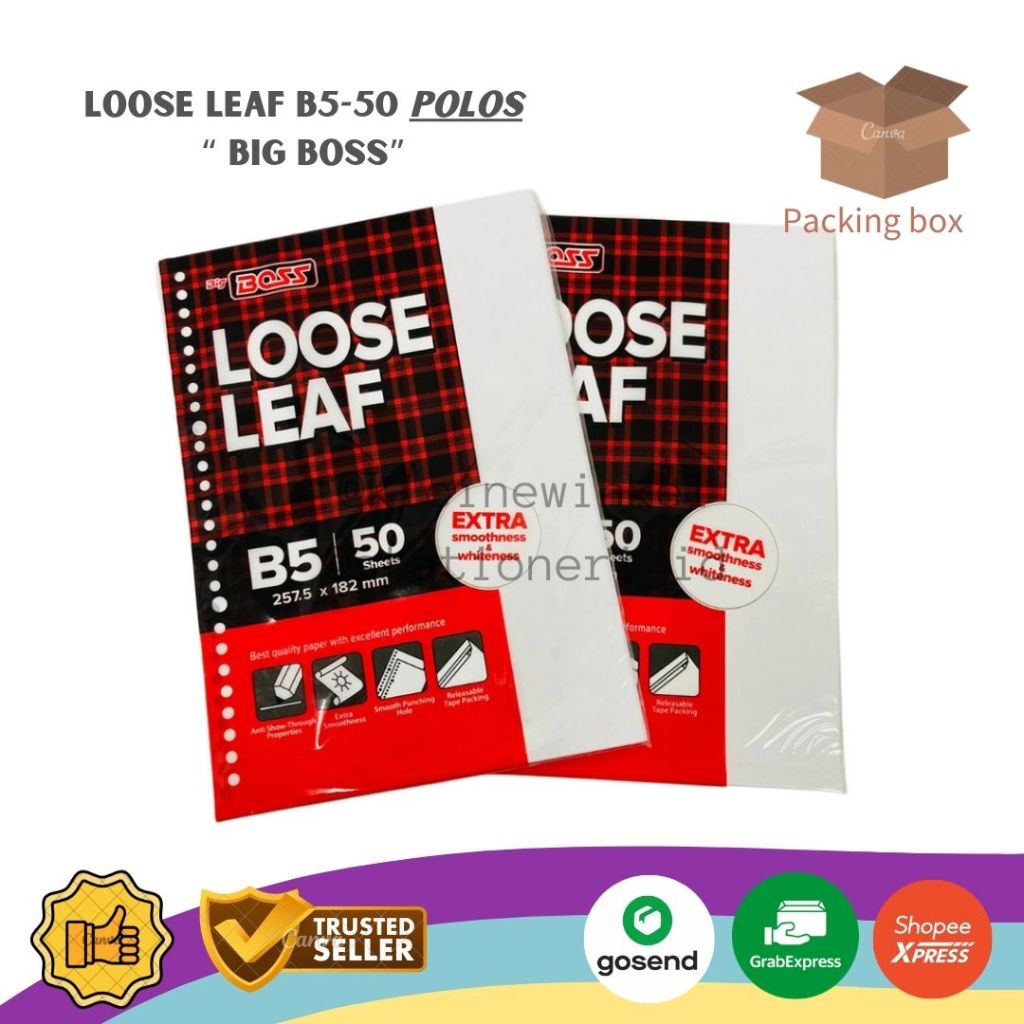 

Loose Leaf BIG BOSS B5 50 lembar POLOS