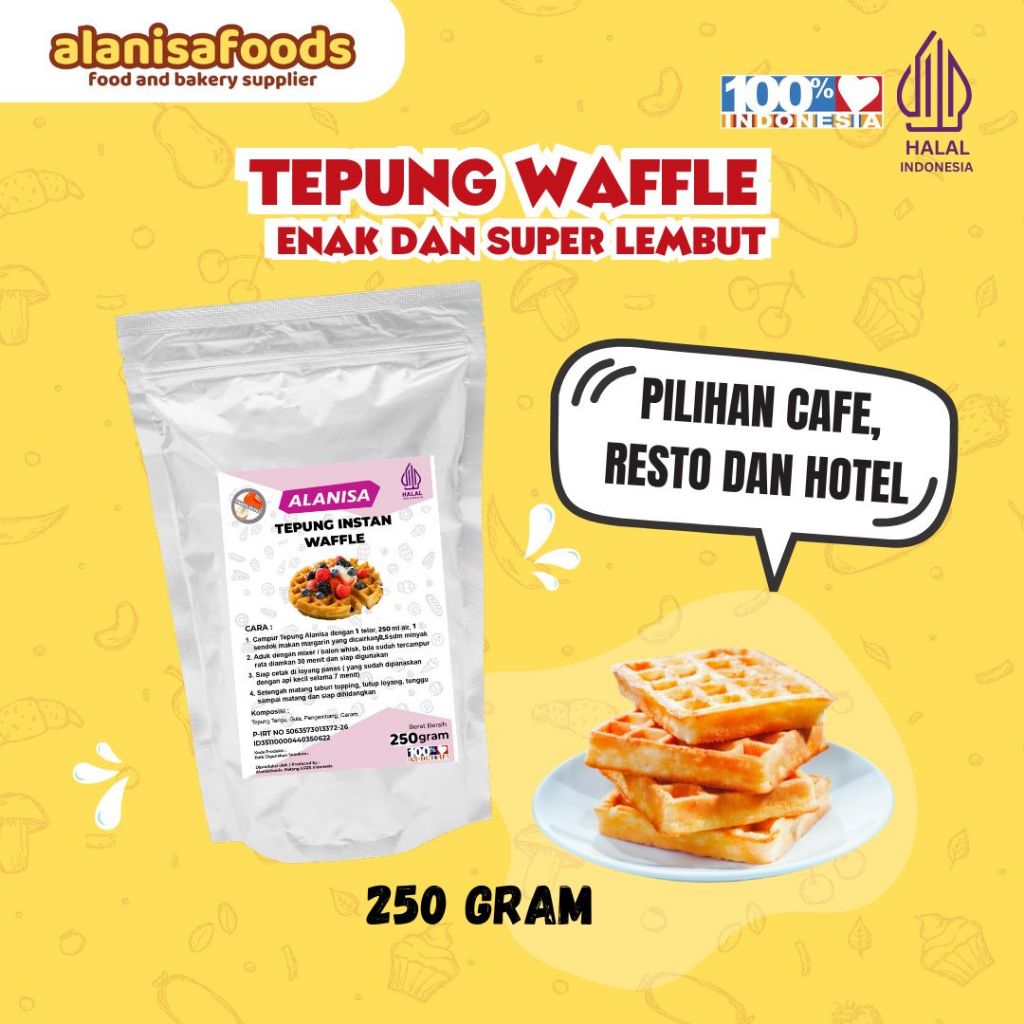 

TEPUNG WAFFLE 250GR ANTI RIBET