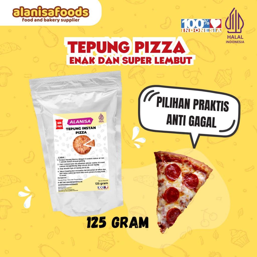 

TEPUNG PREMIX PIZZA 125GR SUPER PRAKTIS!!