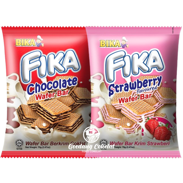 

Snack Bika Fika Chocolate Strawberry Wafer Rasa Cokelat Strawberry Snack Malaysia 70g