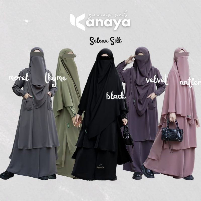 Set Tunik Kanaya by Shazfa | Set Tunik Kulot | Set Tunik khimar Dagu