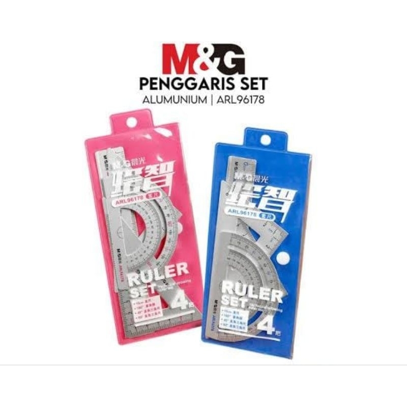 

MISTAR SET ALUMINIUM / RULER SET ALUMINIUM ARL96178 / MISTAR SET BESI M&G ISI 4