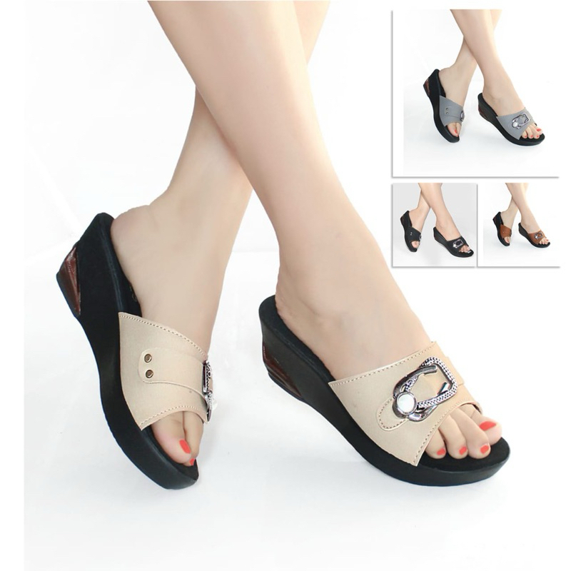 Sendal kondangan wanita tinggi 5cm | sandal cewek perempuan berkualitas wedges