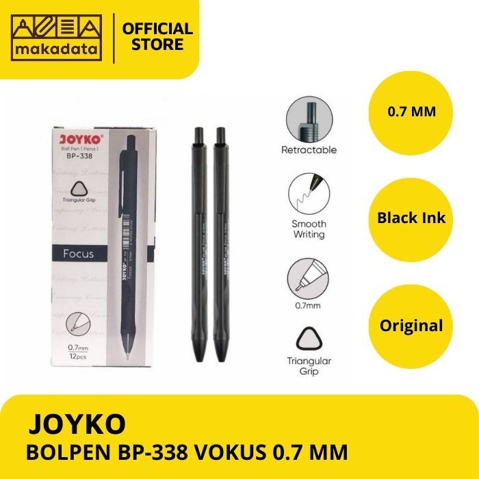 

PULPEN / BOLPEN JOYKO BP-338 VOKUS BLACK 0.7 MM (1 PCS) MURAH