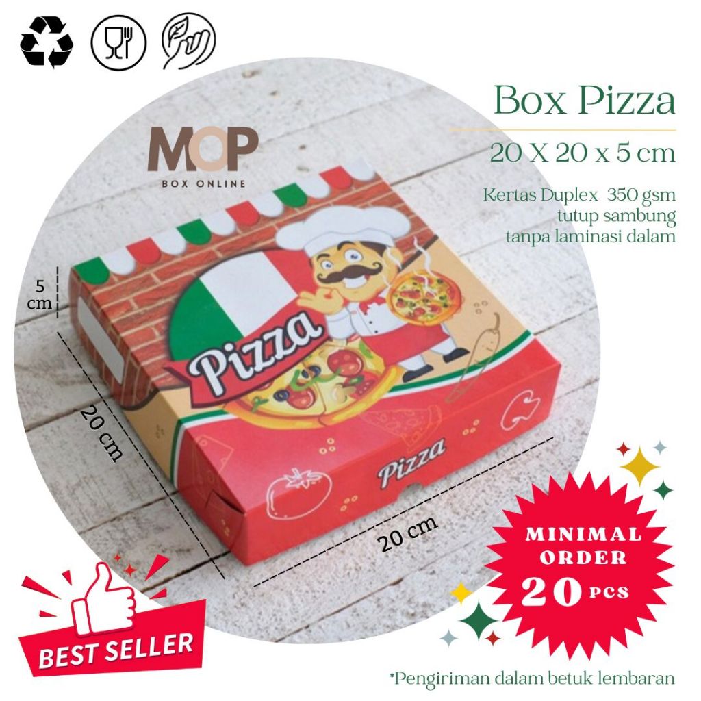 Box Pizza 20x20 Kotak Pizza Murah Dus Pizza