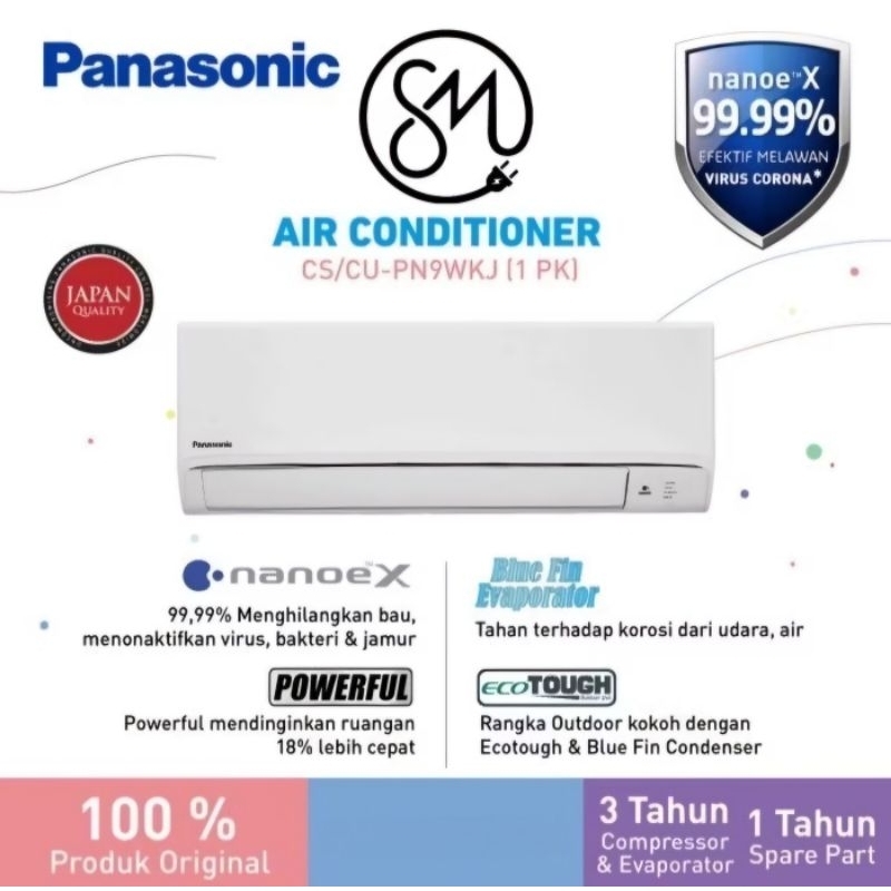 AC Panasonic 1 PK CS-PN9WKJ PN9 9WKJ Blue Fin Nanoe Deluxe