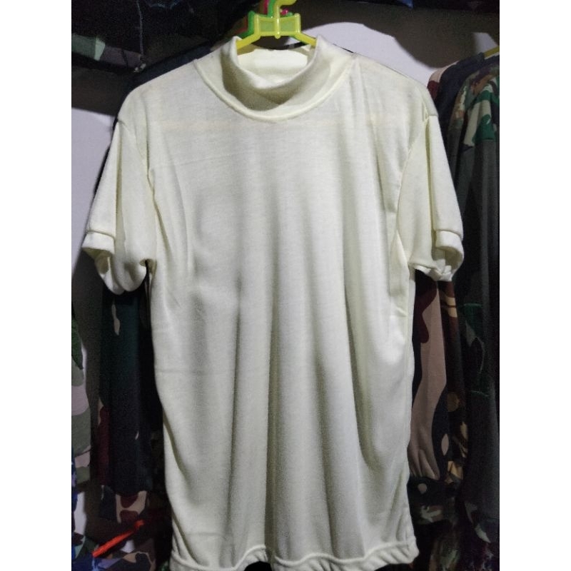 Kaos Polos Cream Pendek | Kaos Satpam Polos Cream Pendek