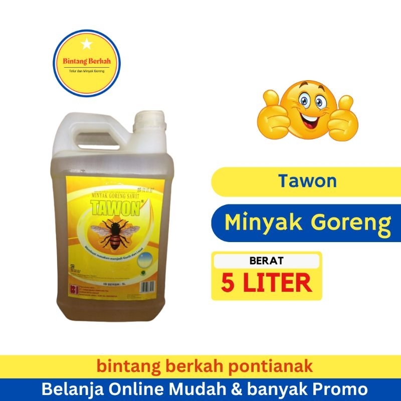 

Minyak Goreng merk Tawon 5 Liter Jerigen