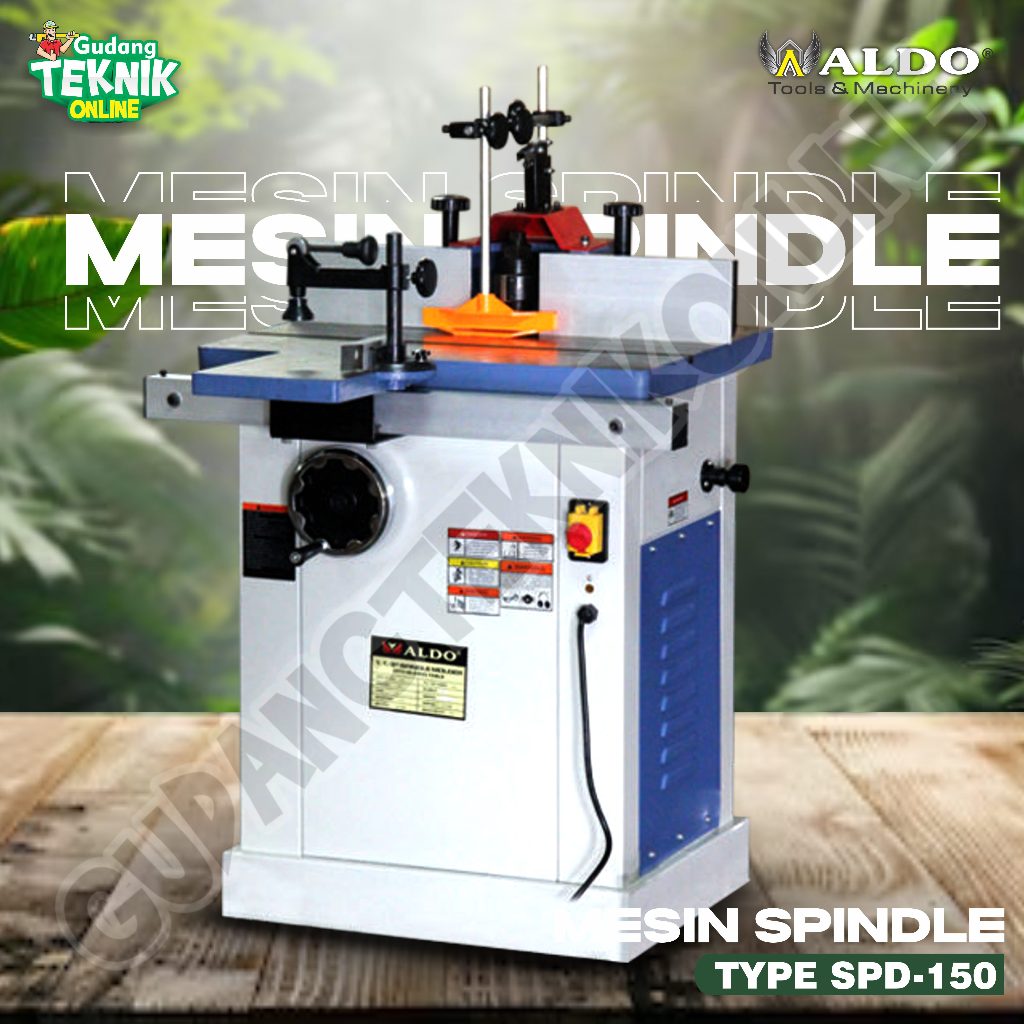 Mesin Spindle ALDO SPD-150 - Mesin Spindle Duduk Meja Wood Shaper Mesin Profil Kayu ALDO SPD-150 Mes