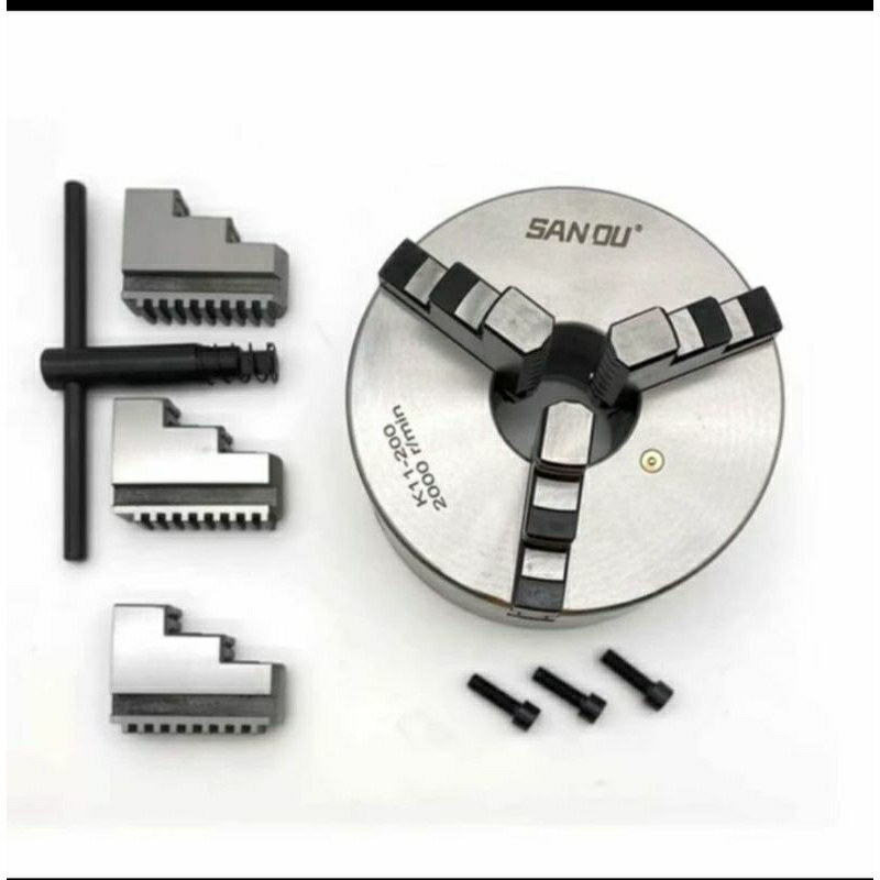 San ou claw bubut 6" 3 jaw-claw bubut