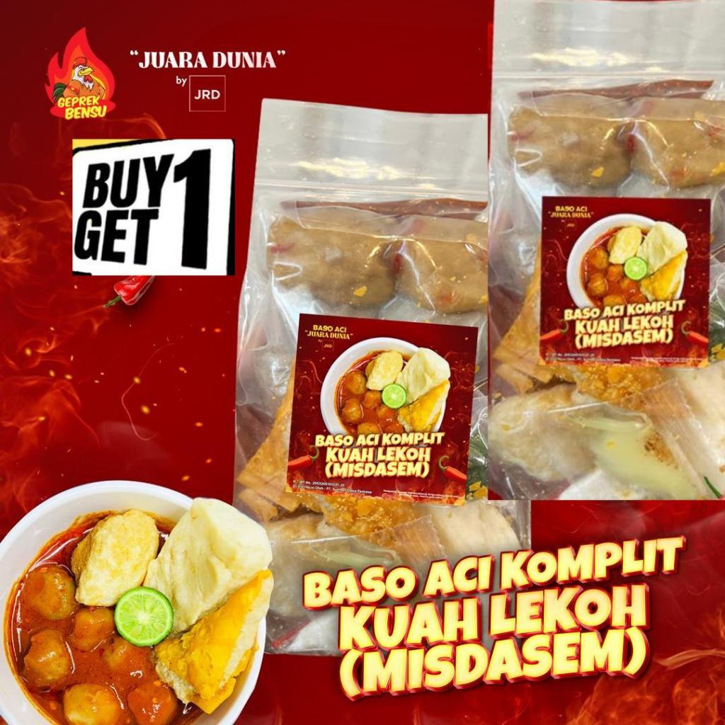 

(Beli 1 Gratis 1, Jadi Dapet 2 PCS Ya Bunda) Aci Kuah Lekoh Komplit sambal Misdasem Juara Dunia by JRD