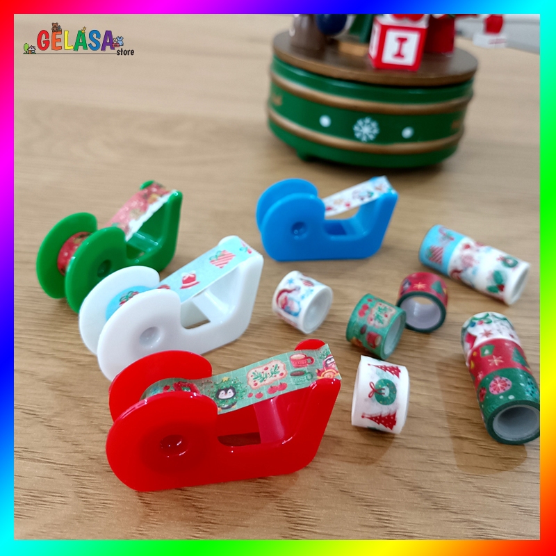 

Gelasa Washi Tape Set 10in1 Mini Tape DIY Christmas Natal Edition
