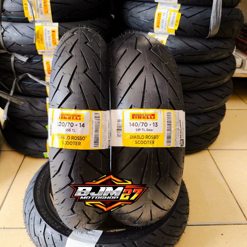paket ban Pirelli diablo rosso scooter 120/70-14 & 140/70-13 for PCX 160 Dan ADV 150 & 160