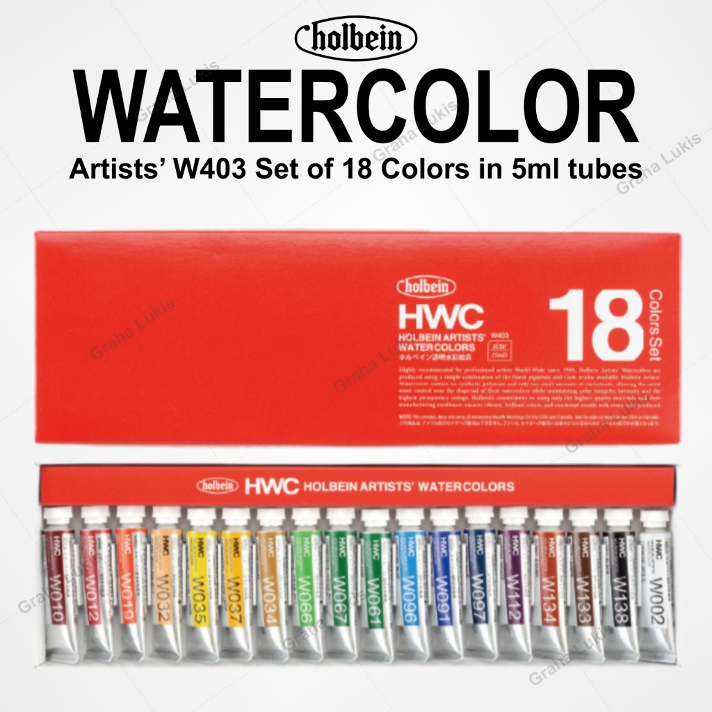 

Holbein Artists’ Watercolors Complete Set of 18 Colors W403