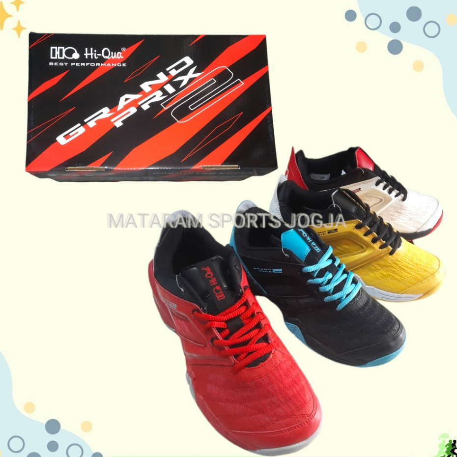 Sepatu Badminton Bulutangkis Hi Qua Grand Prix 2 Original