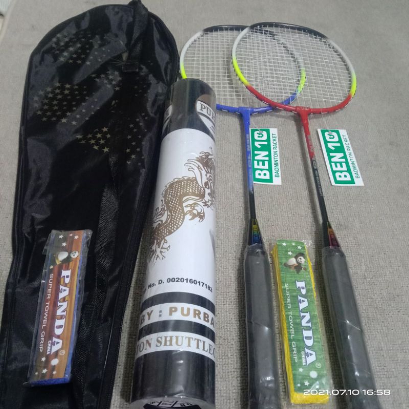 Raket Badminton Anak 2 raket tas grip dan 1 slop kok