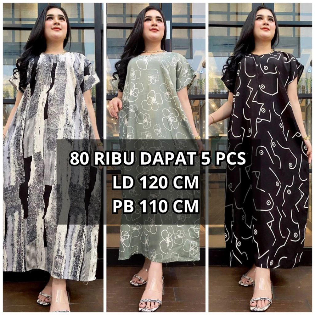 60RIBU DAPAT 5PCS DASTER CEWEK WANITA REMAJA JUMBO / DASTER CEWEK WANITA REMAJA JUMBO LD 120 / DASTE