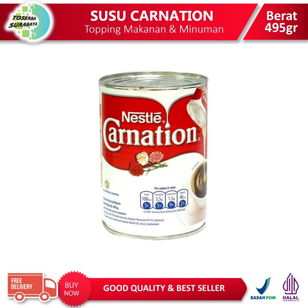 

SUSU CARNATION (BESAR) KRIMER KENTAL MANIS SKM 495gr FRESH PRODUCT