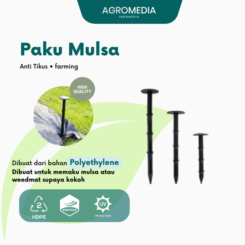 Penjepit mulsa plastik - paku mulsa - pasak mulsa - paku weedmat