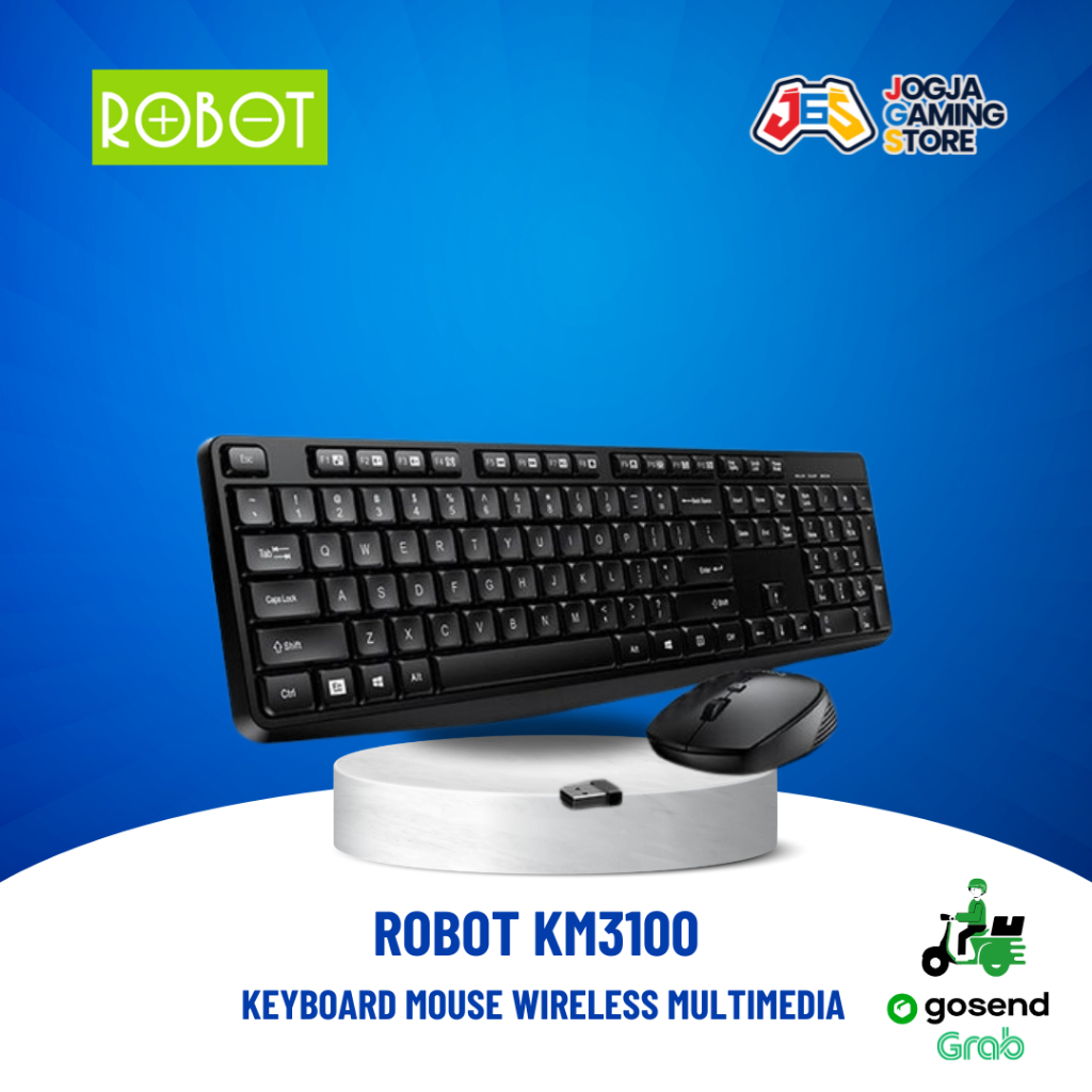 ROBOT KM3100 Wireless Multimedia Keyboard Mouse Combo KM 3100