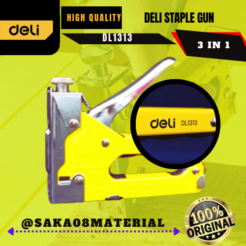 

STAPLE GUN 3 IN1 DELI ORIGINAL TERBARU STAPLES TEMBAK STAPLER JOK 4 6 8 14 MM SETREPLES STREPLES