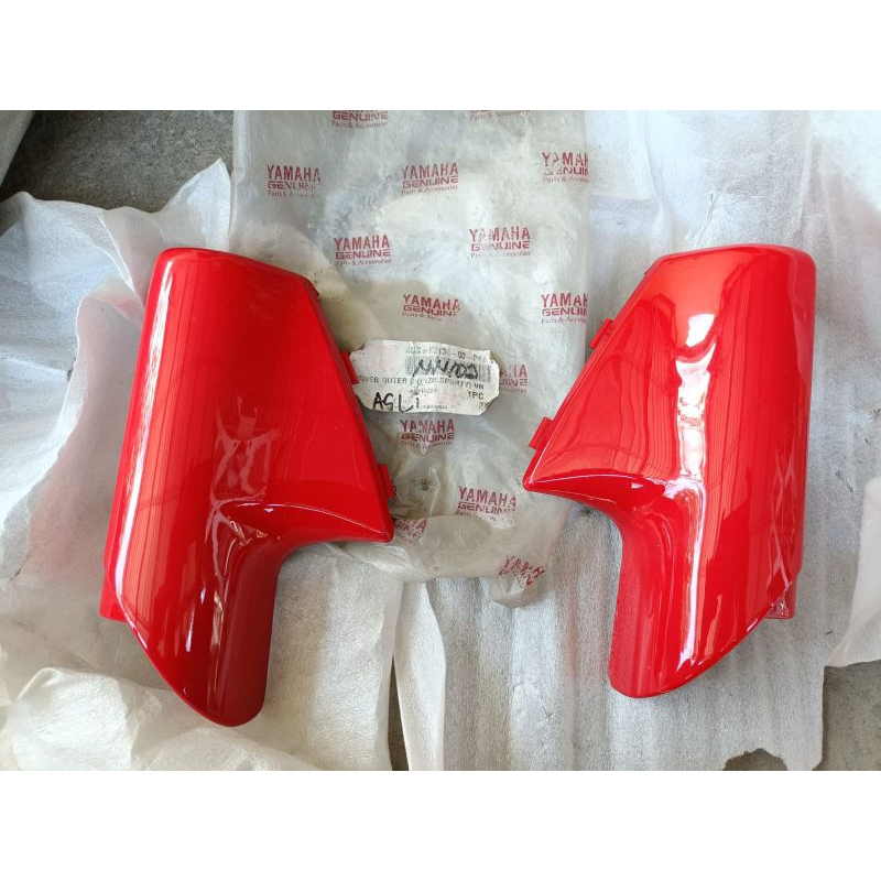 Tutup shock depan Yamaha F1Zr merah cabe original nos