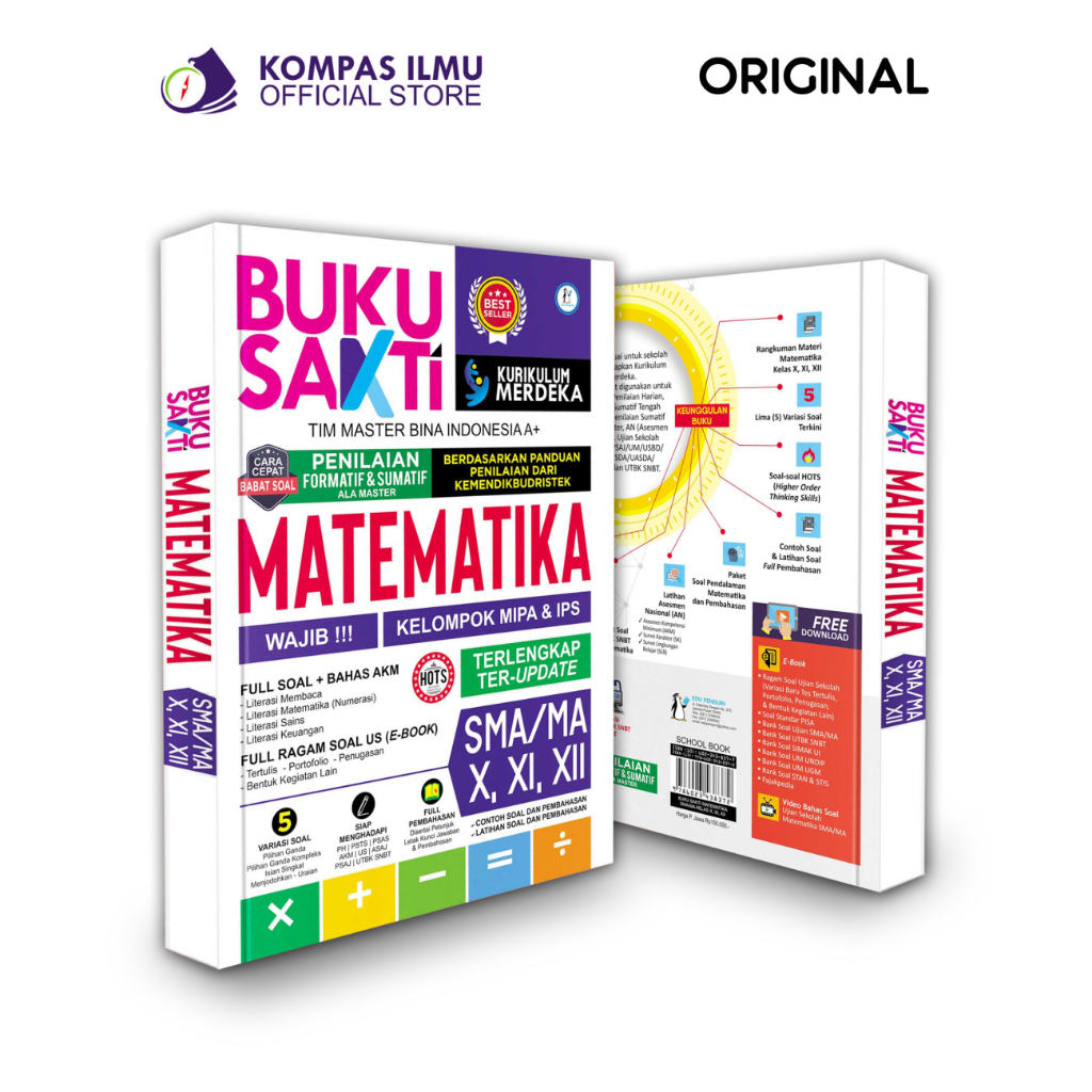 Buku Sakti Matematika SMA Kelas X, XI, XII Kurikulum Merdeka