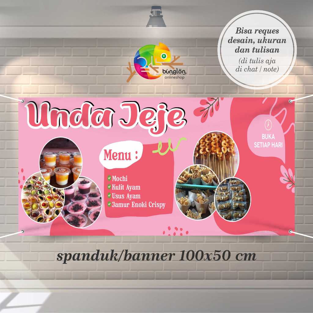 Cetak Spanduk Banner Aneka Jajanan
