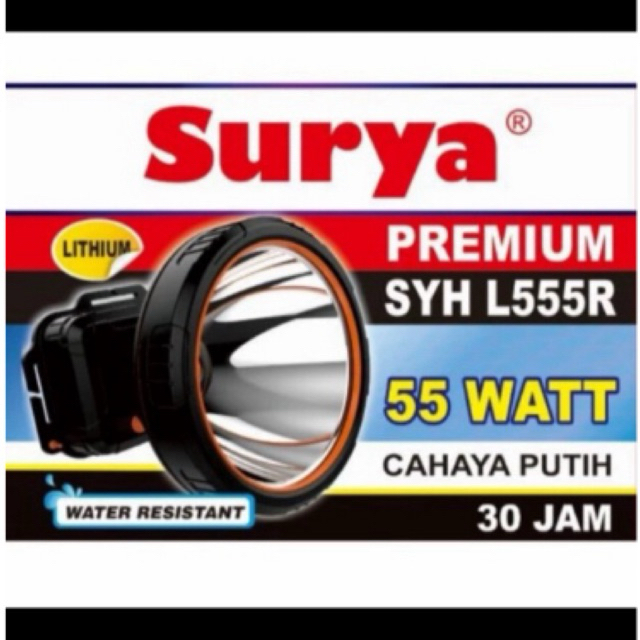 Surya Head Lamp SYH L555R - Senter Kepala - Menyelam - 55watt - Putih