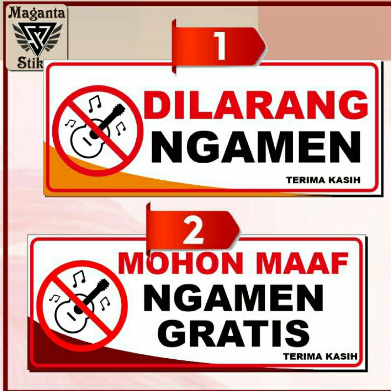 

Stiker ,dilarang ngamen ,mohon maaf ngamen gratis